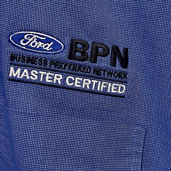 Cutter & Buck Ford Business Shirt Embroidered Blue Button Down Men's Size M - Picture 3 of 8